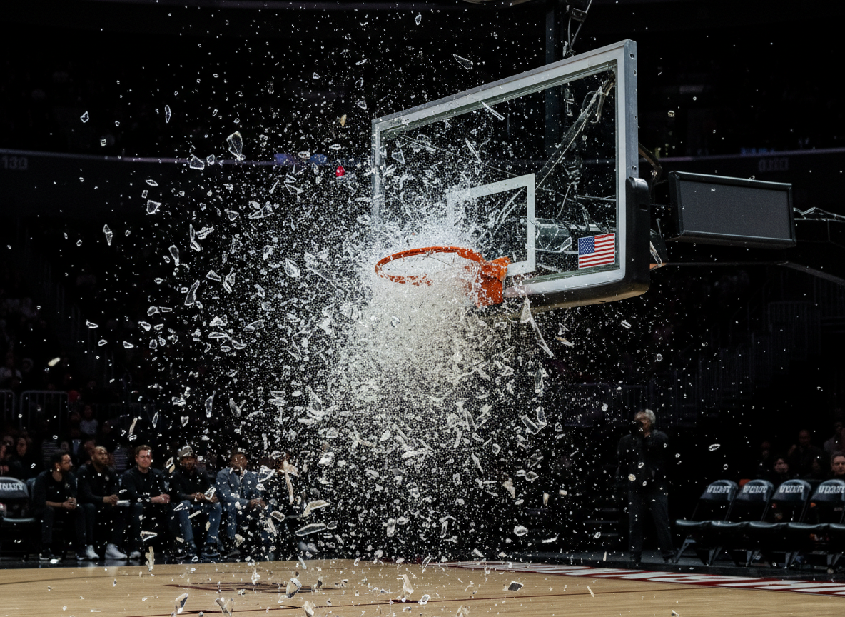 Powerful Dunk Shatters Backboard During USAO Drovers Home Game