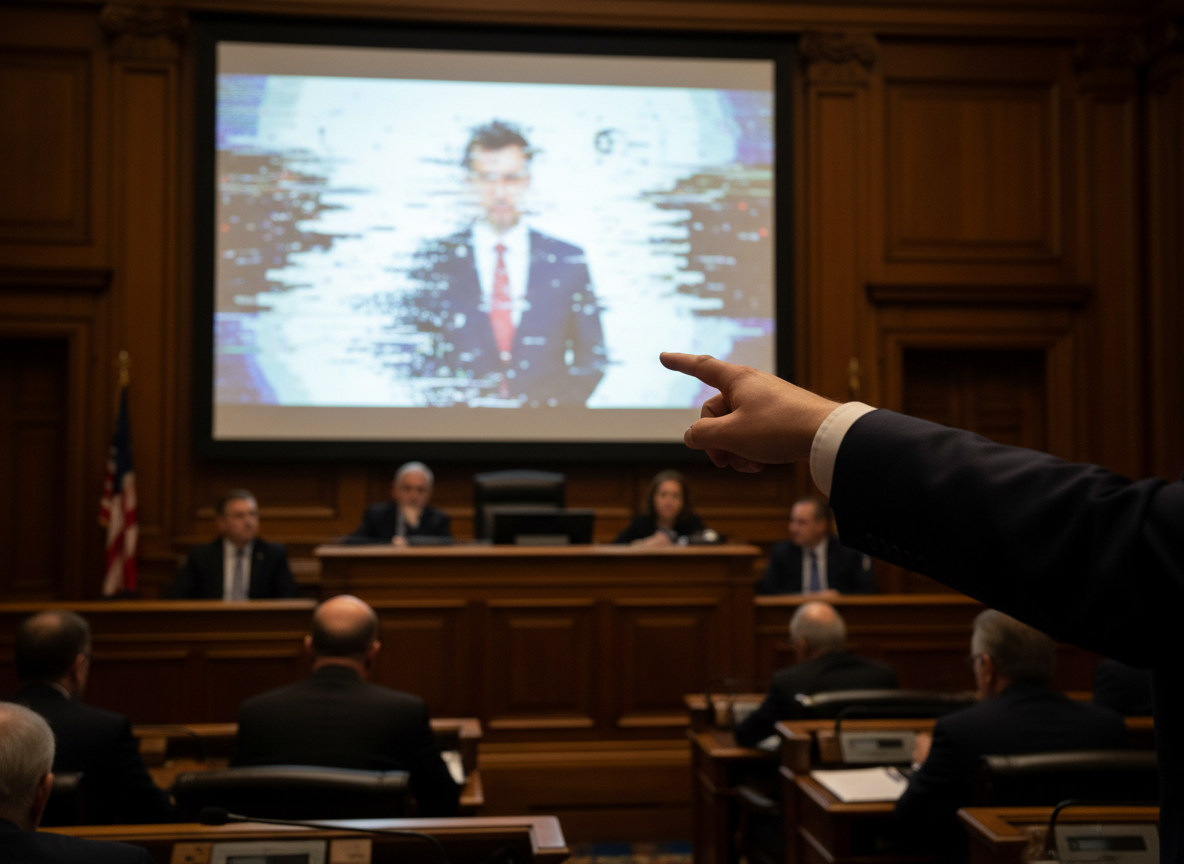 Senate Floor Presentation Sparks Controversy After AI,Altered Shooting Image Displayed by Lawmaker